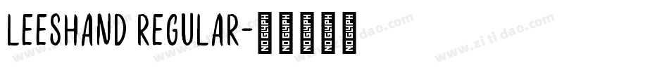 LeesHand Regular字体转换